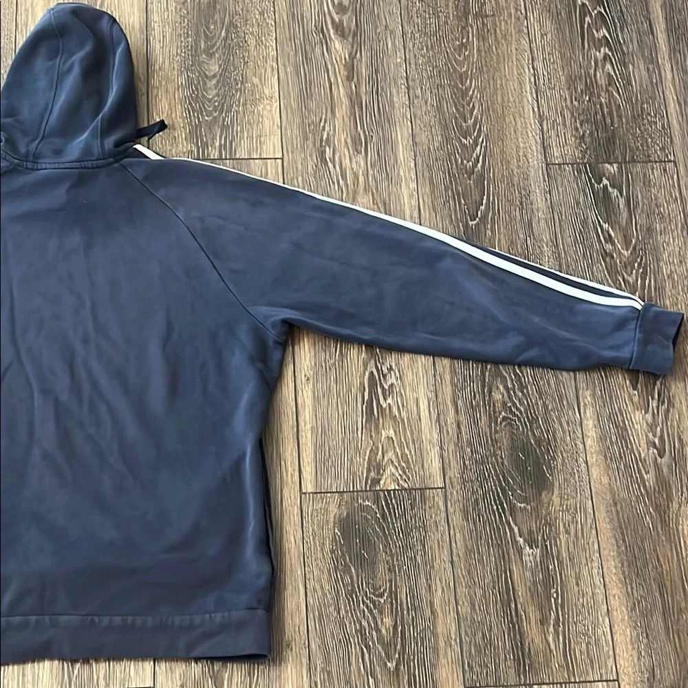 Adidas Navy Blue Hoodie Mens Large - Picture 6 of 15